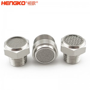 專業(yè)定制燒結不銹鋼平頭錐形消聲器工業(yè)除塵消音降噪氣動元件，應用于鼓風機